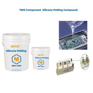 Two-component clear silicone potting compound for electronic component
