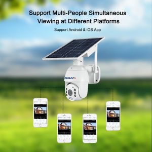 1080P WiFi Battery Security Camera IP65 Waterproof PIR Solar CCTV Camera