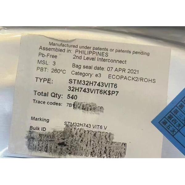Quality 480MHz ARM Cortex M7 STM32H743VIT6 Single Core Microcontrollers Chip LQFP100 wholesale
