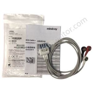 China Mindray ECG Leadset Cable EY6302B P/N 115-004867-00 3-lead Telemetry AHA Snap For TMS-6016 Monitor on sale