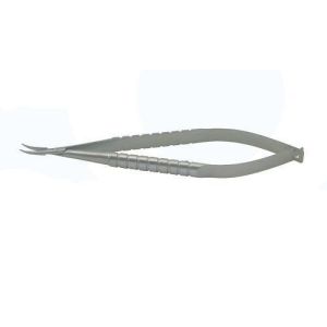 China Curved Tip Ophthalmic Surgical Instrument Needle Holder 110 Mm Length on sale