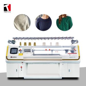 Jacquard Sweater Flat Knitting Machine With 16 Yarn Feeders