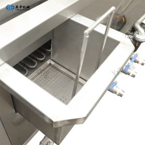 Small Scale Conveyor Belt Automatic Frying Machine Continuous Fryer