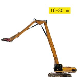 China Q690D Demolition Boom Arm Excavator High Reach 26M 28M 30M For Sanny Hitachi  Heavy Equipment Parts on sale