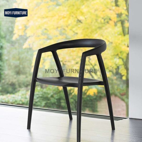 Wabi Sabi Custom Wooden Dining Chair Nordic Walnut Color Chair Solid Wood Chair Design Style