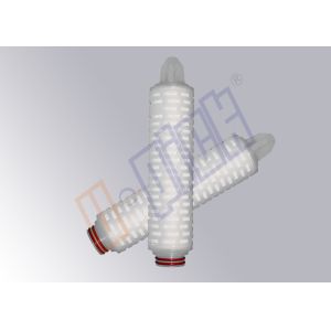 Customized 0.2 Micron Membrane Filter Cartridge / 10 Inch Industrial Cartridge