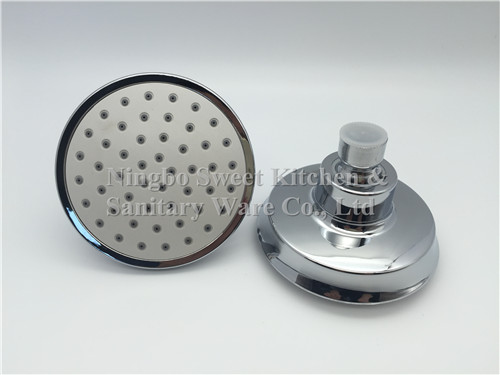 ABS plastic material 4inch round chrome plating shower head top shower rain shower wholesale