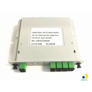 1x4 Plug-in Type SC APC Fiber Optical PLC Splitter
