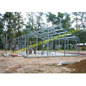 Galvanized H - Beam Steel Structure Framing Systems For Workshop Or Villa House