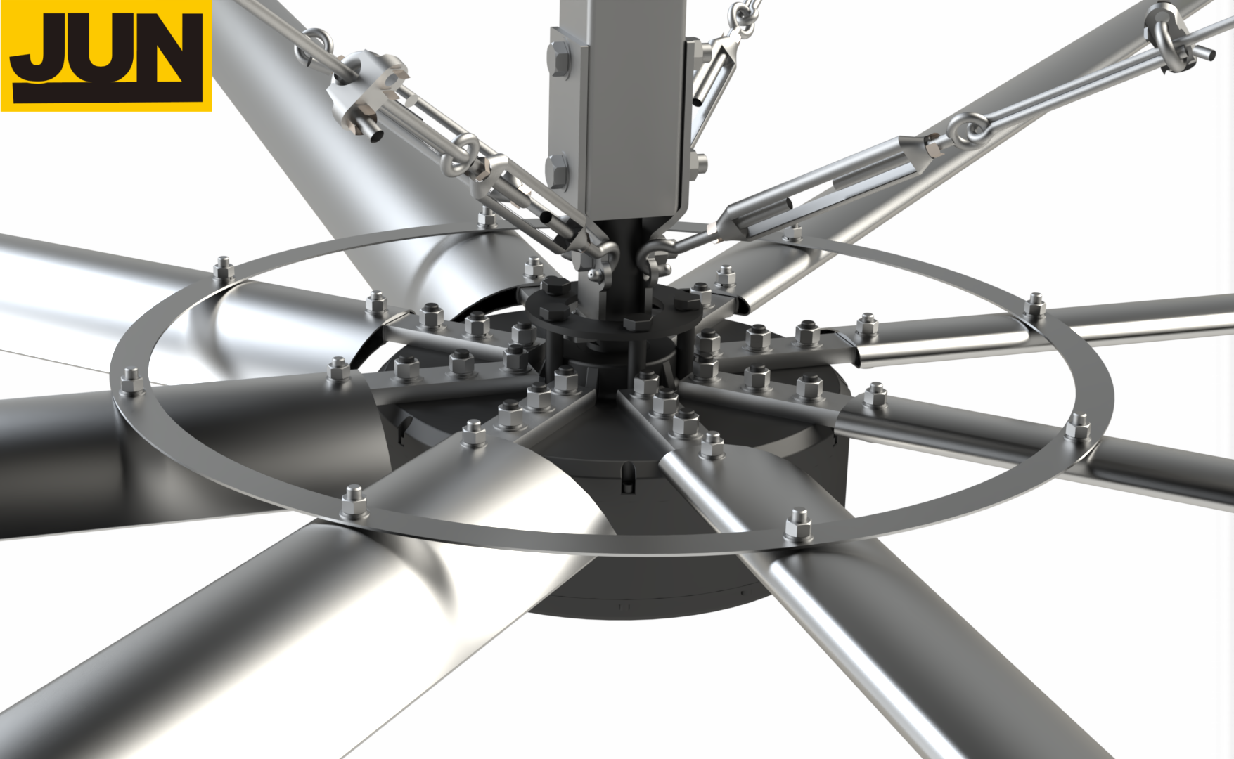 3.0m (10Ft) 8-Blade Industrial Fan High-Speed High Air Volume Energy Saving