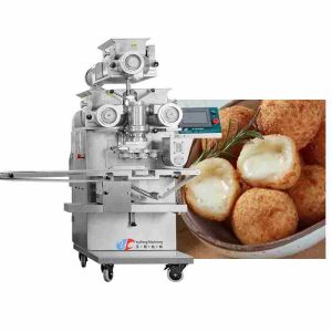 PLC 2KW Industrial Meatball Maker Automatic Encrusting Machine High Accurate