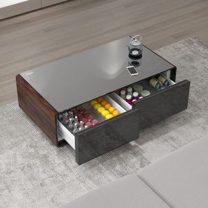Enhance Your Living Room with this Coffee Table Built-in Music Player and USB
