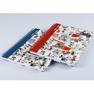 Spiral / Y - O Binding Hardcover Graph Notebook Full Color Printing And Laser