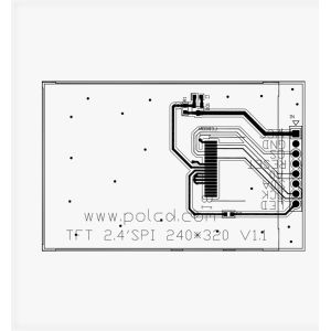 Polcd 4 Wire SPI Tft Lcd 2.4 Inch 240X320 Touch Screen Lcd with PCB board