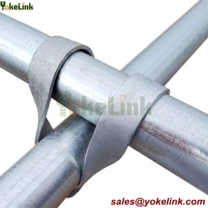 Galvanized Steel GREENHOUSE CROSS CONNECTOR 1-3/8" for 1 3/8" top rail fence