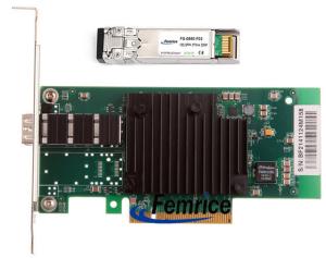 Cheap Femrice 10G Gigabit Ethernet Server Interface LAN Card Single SFP+ Fiber Port INTEL 82599 Chipset With SM Transceiver for sale