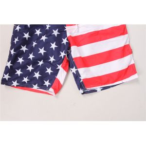 Men's Drawstring Print Board Shorts Printed Beach Shorts 100% Polyester