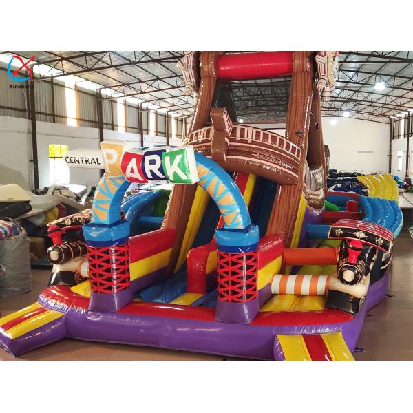 Quality Inflatable Business Park Theme Huge Inflatable Dry Slides And Slides wholesale