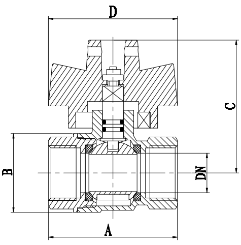 PTFE Seat 1/2" Lockable Brass Ball Valves 25 Bar ISO228 Thread