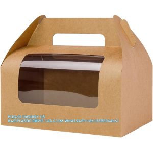 Large Gable Boxes Treat Boxes With Window, Gift Boxes Food-Grade Boxes Food