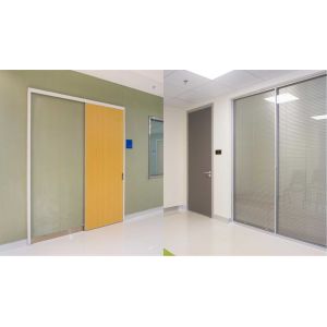 Aluminum Frame Melamine MDF Standard size hospital medical door design