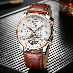 Charm 3ATM Mechanical Wrist Watch 20mm Wide Soft Leather Strap