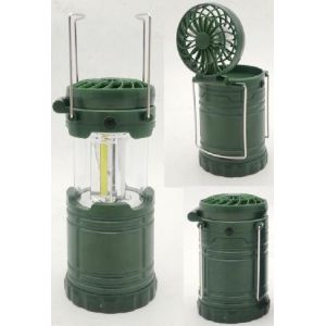 China Mini COB Pop Up LED Lantern With Fan 9x8.5x14.5(20.5) Cm 3X1W COB 300 Lumens Pull Up Or Down on sale
