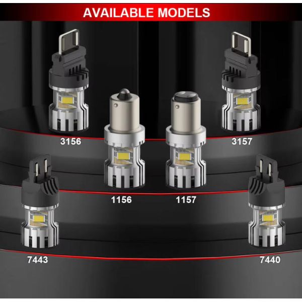 Halogen Size CB10 CANBUS Error Free 7443 T20 W21/5W LED Brake Lights With 2800LM 28W for Car LED Bulb Lights