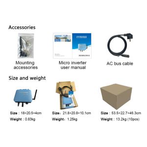 Wireless Micro Inverter 600W 800W 1000W Micro Inverters Pure Sine Wave 230Vac