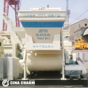 JS750 Twin Shaft Concrete Mixer 29.3r/Min Mixing Speed Concrete Mixer