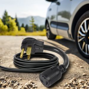 1/1.5 FT Nema 30Amp L6-30R Lock in Generator to 50Amp 6-50P Welder Adapter with