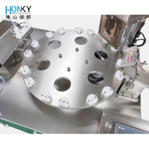 Semiautomatic Dual Head Small Volume Liquid Filling And Capping Machine With