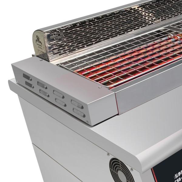 Stainless Steel Electric Commercial Barbecue Grills with Downdraft Exhaust System