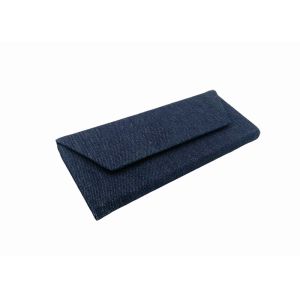 Blue Denim Custom Sunglass Case Folding Collapsible Eyeglass Case