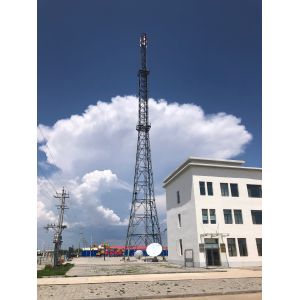 Mobile Hot Dip Galvanizing 55m 4 Leg Cell Phone Antenna Locator Self Supporting