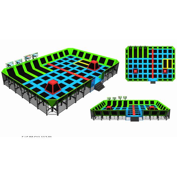 389M2 Big Spring Trampoline with Basketball Game Large Springfree Trampoline