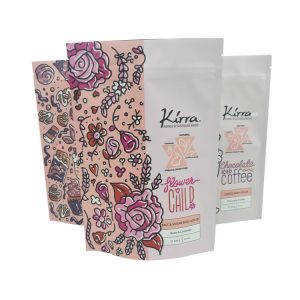 China 10C CMYK Cosmetic Packaging Bag MOPP VMPET Mocha Chocolate Body Scrub on sale