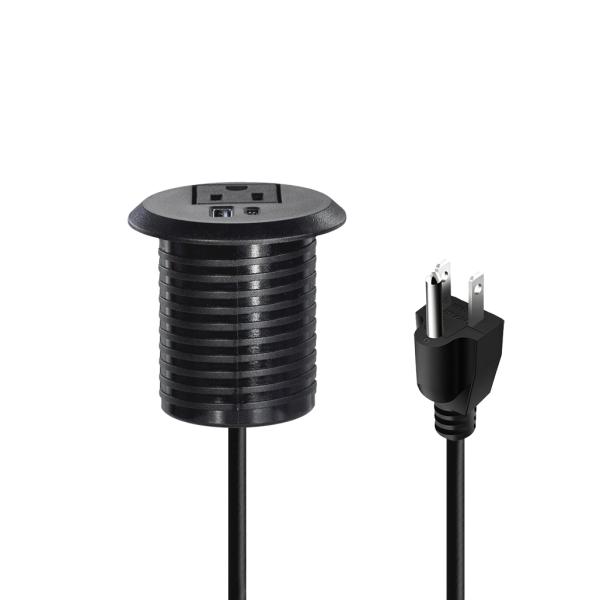 50mm Round Electrical Plugs & us Sockets Standard Outlets with USB Charging Type