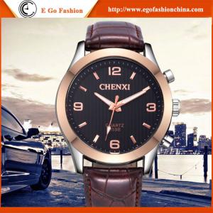 China 059B Rose Gold Bezel Watch OEM Watch Quartz Watch Fashion Sports Watch Leather Watch Man on sale