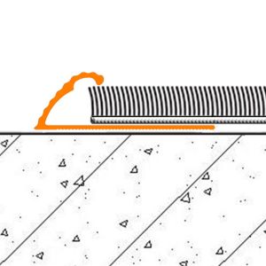 Fluted Edge Curved Carpet Transition Strip Aluminum Alloy 6063 Material