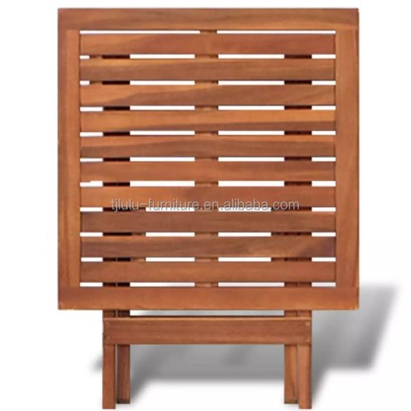 Small Folding Garden Table Side Patio Outdoor Coffee Tea Drinks Teak Wood Picnic Table
