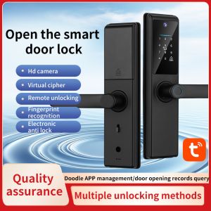 S821max Camera Smart Lock with Tuya App Remote Contorl Fingerprint Card Code Key