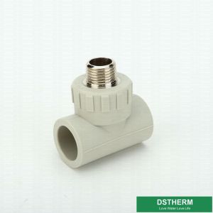 Male Threaded Tee PPR Pipe Fittings Non - Toxic Energy Efficient With Injection