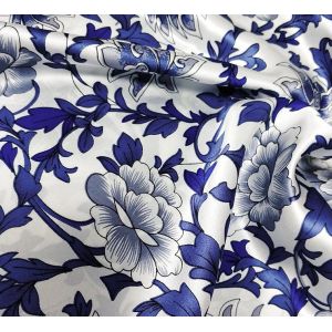 Pure Lightweight Silk Fabric Digital Printed For Bedding Set Multicolor