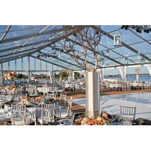 Arabic Style Fire Proof Clear Event Tent Clear Party Tent 15m * 35m With Tables