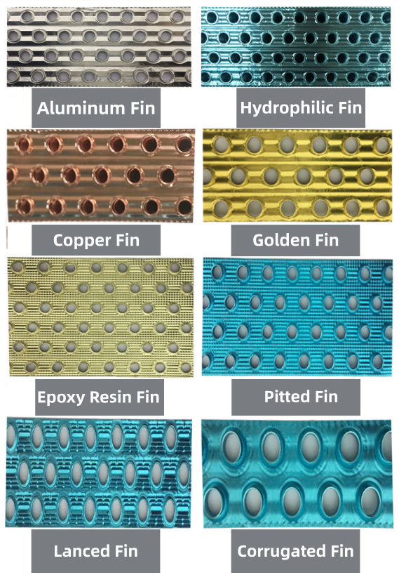 Copper Tube Condenser with Hydrophilic Aluminum Fins for HVAC Systems