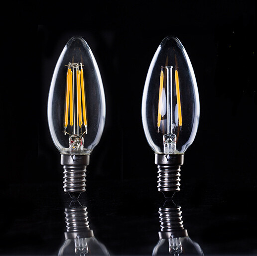 golden base aluminum plastic C35 G45 E12 E14 Edison COG lamp LED Filament Bulb