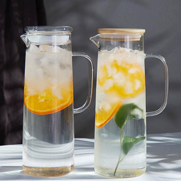 Quality 1L Transparent Glass Heat Resistant Beverage Juice Cold Kettle Kitchen Tools wholesale