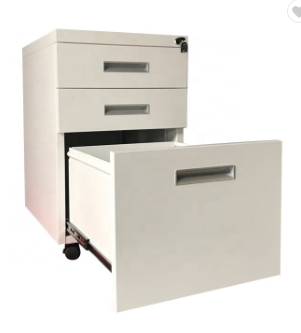 3 Drawers Metal Steel Mobile Pedestal For School Executive Office