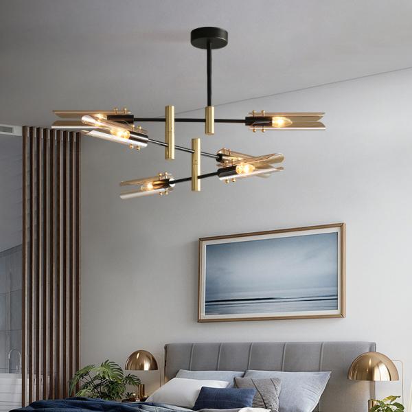 Postmodern luxury chandelier nordic sputnik lamp E14 glass lamp wrought iron chandelier(WH-MI-253)